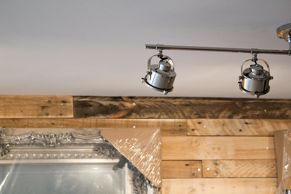 Fringe Salon Rugby spot lights and mirror