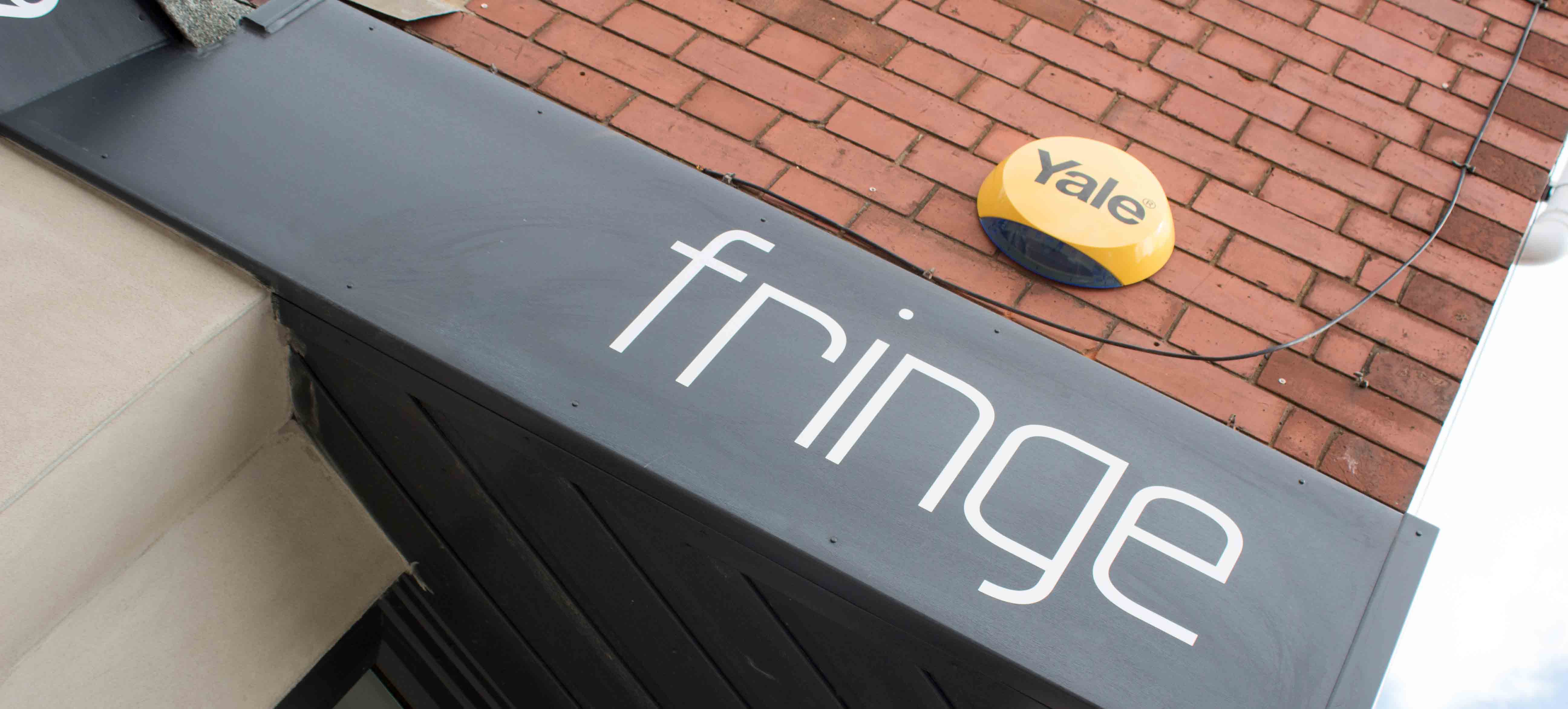 Fringe Salon Rugby shop sign